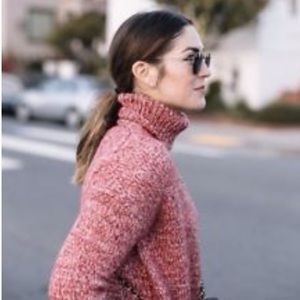 J. Crew Marled Wool Blend Turtleneck Sweater sz L